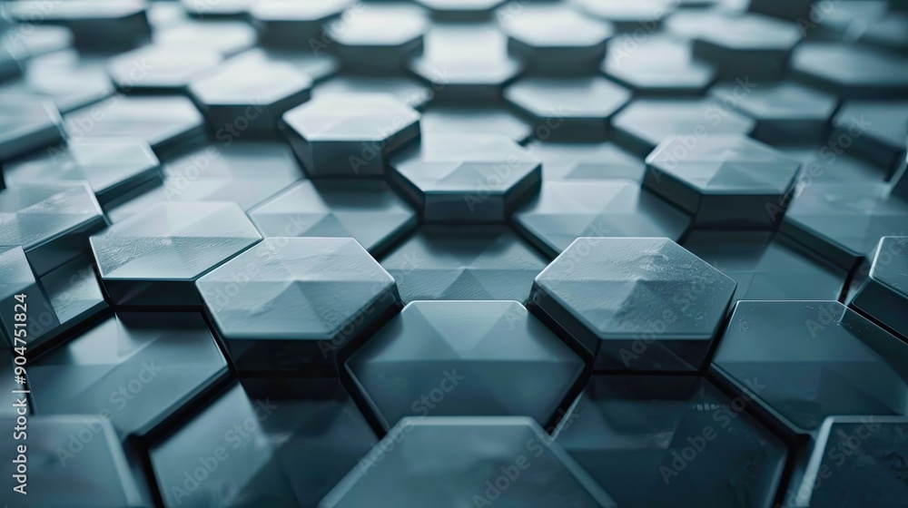 Poster abstract geometric pattern of hexagon shapes