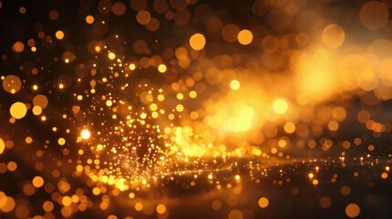 A bright yellow background with many small circles