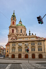 Obraz premium St. Nicholas Church Malostransky chram sv. Mikulase/ St. Nicholas Church in Prague - Lesser Town, Czech Republic