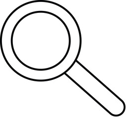 simple magnifying glass outline icon design