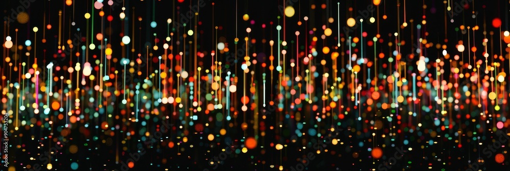 Aufkleber abstract light bokeh creates a lively atmosphere with its dazzling and colorful design