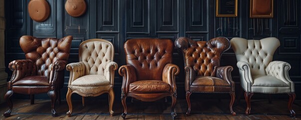 Craft a visual narrative through close-up images of chairs that evoke a range of human emotions like curiosity, nostalgia, and pride Emphasize the 