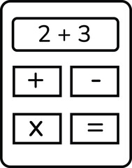 simple calculator outline icon design