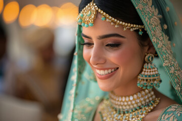 Obraz premium Indian bridal wearing designer dress
