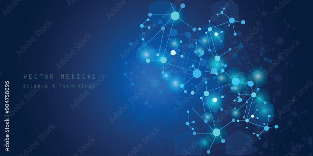Poster molecular technology structure background abstract
