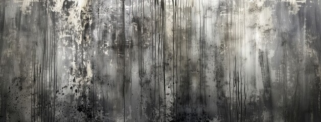 Abstract Black and Grey Grunge Textured Background