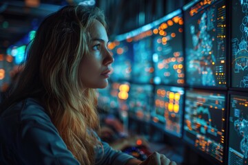 Group of people sitting in front of computer monitors