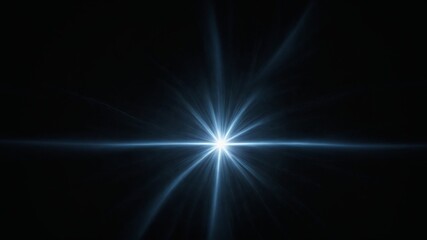 Optical flares on black background, sun shines, high resolution