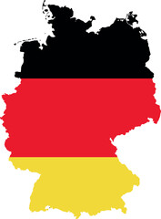 Germany country map with flag