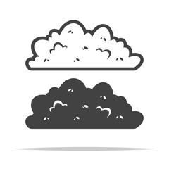 Fototapeta premium Bushes shrub icon transparent vector isolated