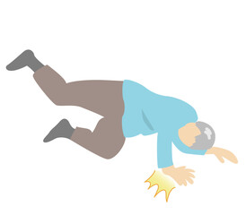 骨粗鬆症による高齢者の転倒骨折の好発部位。手首の骨折