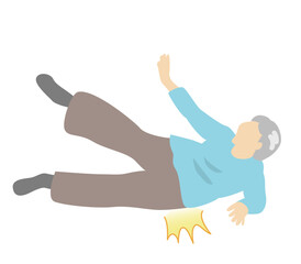 骨粗鬆症による高齢者の転倒骨折の好発部位。足の付け根の骨折