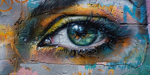 Painting of a person's eye