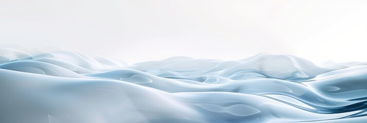 Obraz premium Elegant Blue Satiny Fabric Undulating Background