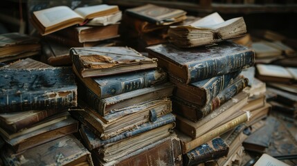 Vintage Stack of Antique Books