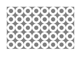 Tile decor pattern: seamless white circles on a soft black background