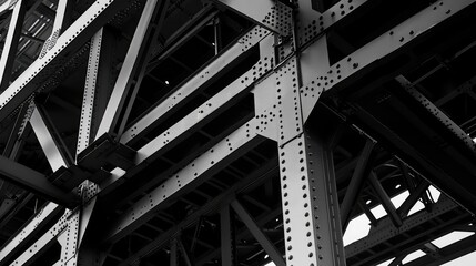 Intricate Steel Framework Close-Up