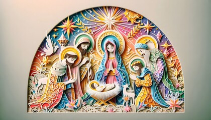 Obraz premium Pesebre Papercut