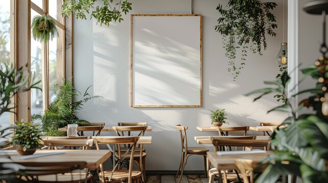 Stylish Empty Menu Board Mockup for Restaurant Branding: Easy Customization and Clear Space for Menu Items Display