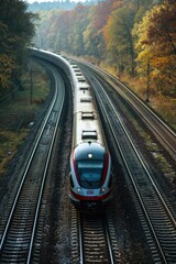 Train near forest