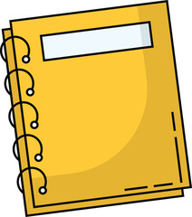 colorful diary book icon design illustration