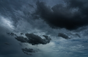 Cloud storm sky dark rain lightning thunder stoumy typhoon Nature light scene rainy atmosphere...