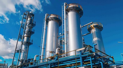 Modern Industrial Plant With Steel Structures