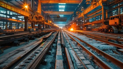 Majestic Industrial Railway Construction Site