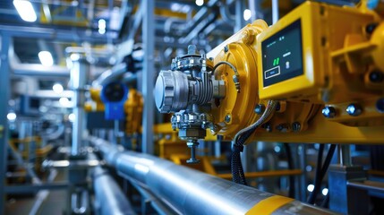 Naklejka premium Modern Industrial Machinery Close-Up