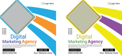 Fototapeta premium Digital Marketing social media design template