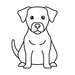 Continuous Dog outline vector art, perfect for minimalistic and modern designs.