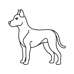 Continuous Dog outline vector art, perfect for minimalistic and modern designs.