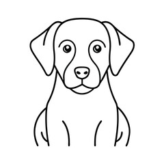 Continuous Dog outline vector art, perfect for minimalistic and modern designs.
