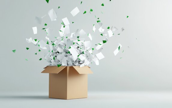 A ballot box overflowing with ballots