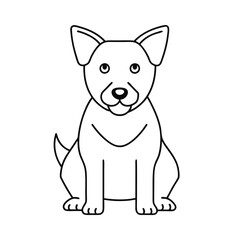 Continuous Dog outline vector art, perfect for minimalistic and modern designs.