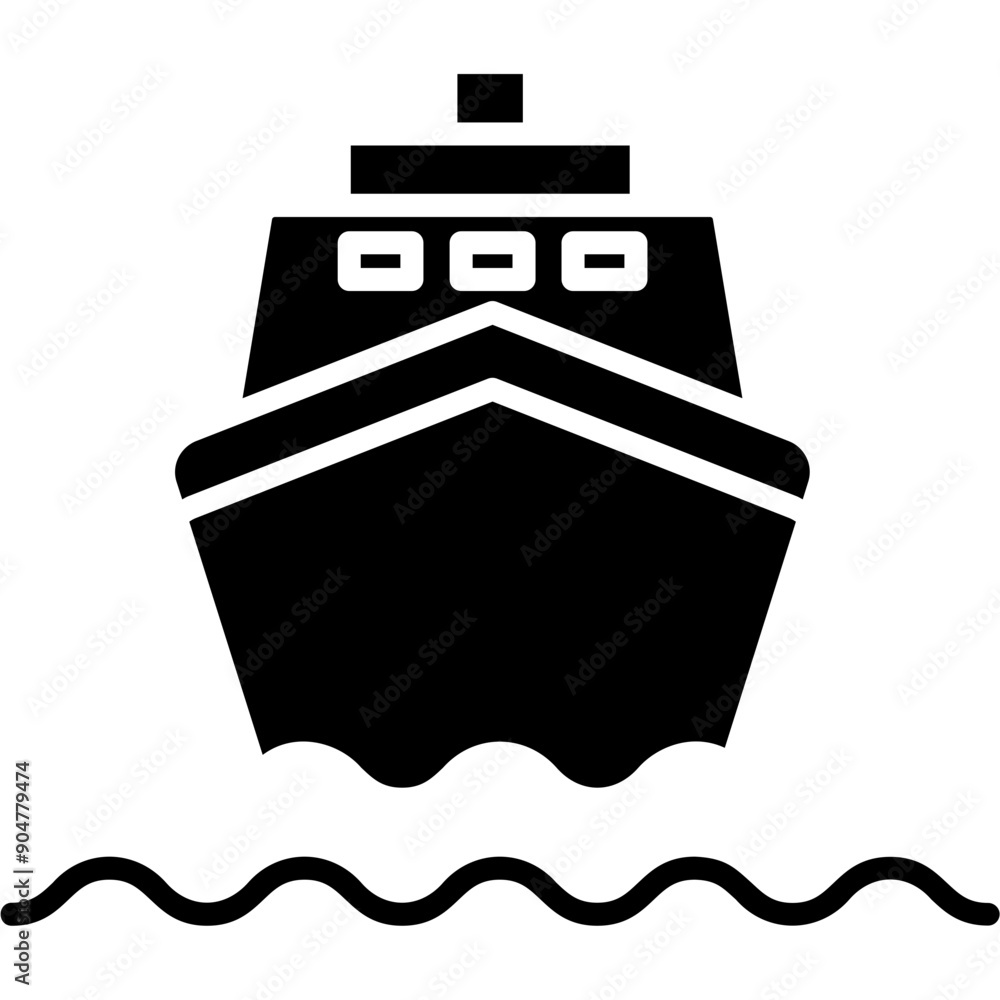 Wall mural ship icon