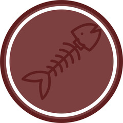 Ocean Dead Zones Vector Line Double Circle Maroon