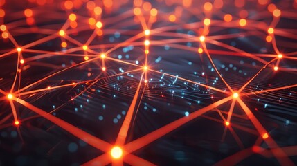 Futuristic Network Connection Visualization