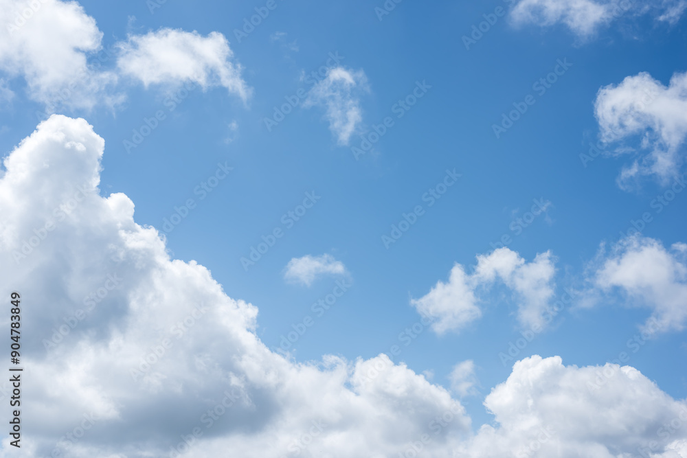 Wall mural beautiful white clouds with blue sky