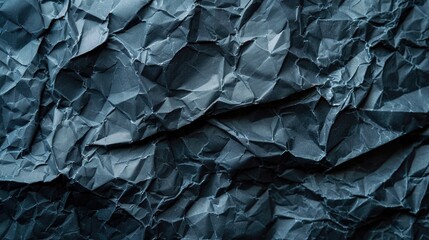 Fototapeta premium Crumpled blue paper texture