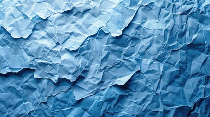 Obraz premium Blue crumpled paper texture