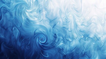 Fototapeta premium Abstract Blue Swirls: A mesmerizing and ethereal abstract background, featuring swirling blue and white hues that evoke a sense of calm and tranquility. Perfect for creating a serene and soothing atmo