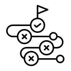 An icon representing the trial and error process.