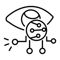 Smart lens icon in line style