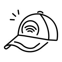 A line style icon of smart cap