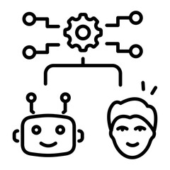 A turing test linear style icon 