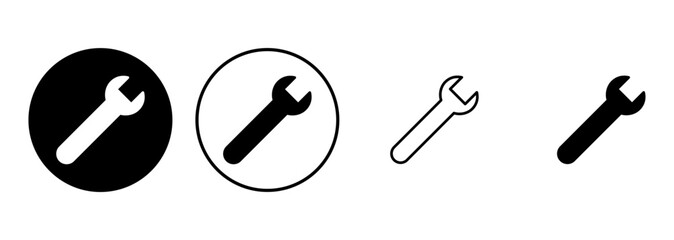 Wrench icon set. repair icon vector. tools icon vector