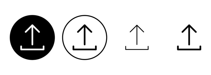 Upload icon set. load data symbol