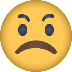 Fototapeta premium Emoji Design. Grim face, emoticon illustration.