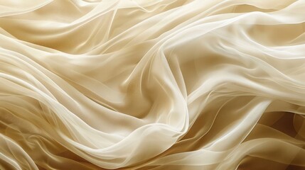 Obraz premium A long, flowing piece of white fabric with a pattern